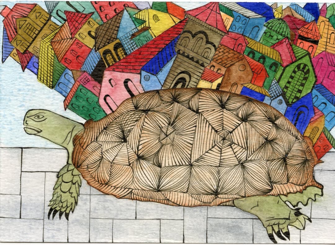 De zichzelf dragende schildpad